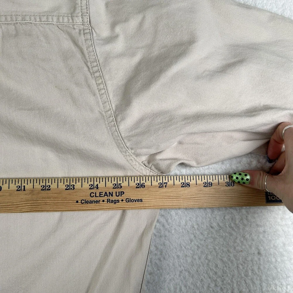 Vintage Levi's Shirt Mens Large Khaki Beige Button Down Long Sleeve Pocket